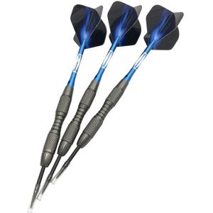 3pcs 20g Steel Barrel Darts Set With Blue And Black Wings - Sports And Entertainment