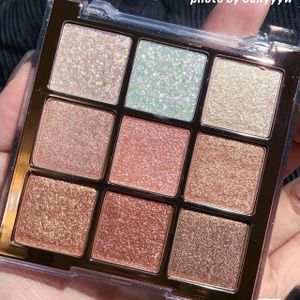 Shimmery 9 Kleur Oogschaduw Pan - Gemengde Kleur Systeem, Matte En Shimmer Finish, Waterdicht En Zweetbestendig, Bruine Tinten, Roze En Gouden Schaduwen, Professionele -up Set