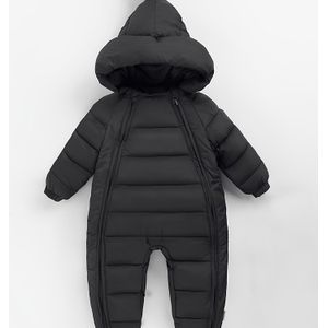 Baby Winter Romper Jumpsuit | Dubbele Rits, Warme Bovenkleding met Leuke Capuchon, Casual Stijl, Polyester Voering en Vulling, Geschikt voor Halloween, Pasen, Thanksgiving, voor Buiten