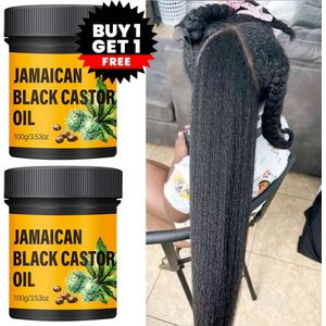 2 stuks Jamaicaanse Zwarte Ricinusolie Haarverzorging - Puur Koudgeperst, Hydraterend en Voedend voor Sterker Gezonder Haar, Geschikt voor Normaal Haar