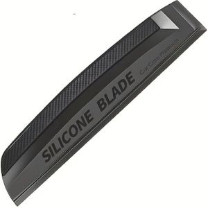 Premium Silicone Car Wrap Squeegee - Non-scratch, Soft Window Cleaning Tool For Film, Wrap, And Glass, Black Plastic Handle With Rubberized For Efficient Drying