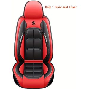 Suitable For Sedan Suv Universal Pupu Pu Leather Leather Car Seat Cover - Front Seat Protector - Luxurious Embroidered Anti-slip Vehicle Mat, Exquisite Stitching - Fits Most Cars 1pc