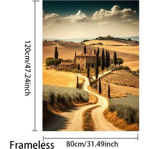 1pc Italy Landscape Canvas Poster, 31.49x47.24in, Painting For Living Room And Bedroom Decor, Large Wall Art Without Frame