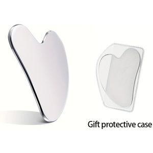 Heart-shaped Stainless Steel Facial Scraper - Dual-sided Face, Eye, Neck Massager With Travel Case - Ideal For Skincare & Beauty , Perfect Birthday Or Holiday Gift, Facial Rollers For Skin