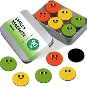 Biroyal Magnets, Colorful Magnets With A Diameter Of 30mm, Strong Flat Magnets With Powerful , Fridge Magnets, Children's Reward Magnets, Teacher Supplies, Featuring 3 Different