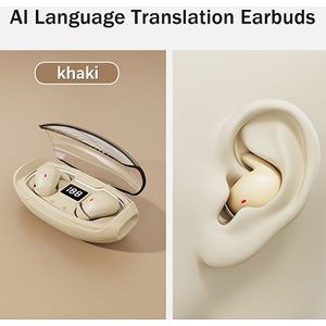 Real-Time Vertaalbare Draadloze Oordopjes AI Vertaler met 144 , Onzichtbare Slaaphoofdtelefoon ANC Ruisreductie TWS Hoofdtelefoons