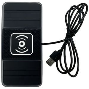 Auto Draadloze Oplader, Geschikt voor Autoapparaten - Draadloos Oplaadpad met Omgevingsverlichting. Alleen draadloze oplading van apparaten ondersteund; gelijkmatig uitlijnen tijdens gebruik