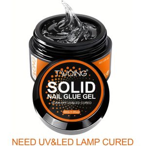 30g Vaste Nagellijm Gel – Sterke Houdkracht voor Plaknagels, Nepnageltips & Strass, Langdurige Uithardende Nagelkunst Gel voor Salon of Thuisgebruik