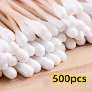 1000/500 Dubbelzijdige Wattenstaafjes - Geurvrij, Hypoallergeen, Geschikt voor Oor- en Makeupreiniging, Multifunctionele Wegwerpstokken, Essentiële Persoonlijke Verzorging
