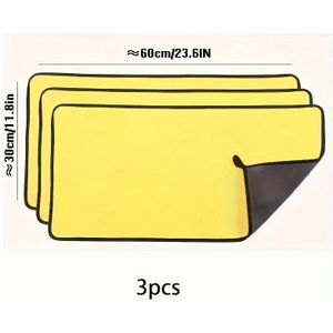 3pcs Ultra-absorbent Microfiber Cleaning Cloths, 400 Gsm - Soft, Durable Towels For Cars, Home, Kitchen & Windows | Smooth Texture, High Absorbency Dishcloths, Car Cleaning Cloth