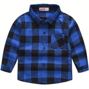 Het Nieuwe Jongensmode Klassieke Overhemd met Geborstelde Kraag en Patch Zak