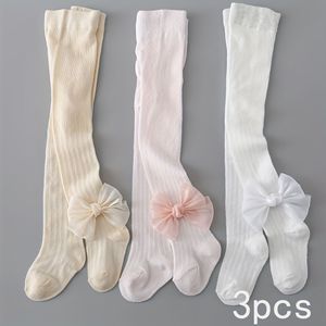 3-Pack Meisjes Strikversierde Tights Leggings