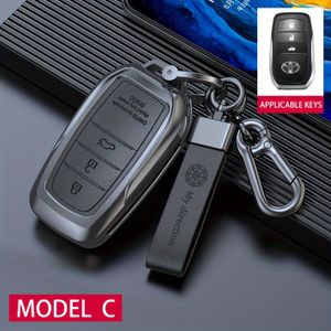 Zinklegering Auto Afstandsbediening Sleutelhouder voor for TOYOTA Avalon CHR C-HR Camry Corolla Prius RAV4 Protector, Sleutelloze Invoerhouder, Duurzaam Huis, voor for TOYOTA