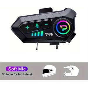 KEBIDU Draadloze Motorhelm Headset - Draadloos 5.0, Handsfree & Navigatie Geschikt voor Motorfietsen, Scooters, E-