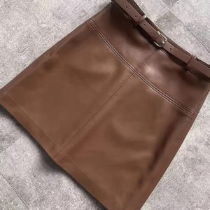 2025 Mode Hoge Taille A-Lijn Wikkeljurk Halflengte Herfst/Winter Nieuwe Collectie Dames Veelzijdig Draagbaar