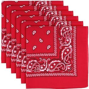 6 stuks Paisley Hoofddoeken, Multifunctionele Vierkante Zakdoeken voor Mannen en Vrouwen, Hoofddoeken voor Vrouwen