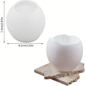 1pc Silicone Egg Mold For Diy Resin Candle Holder And Storage Box - Handmade Egg-shaped Desktop Decorative Candle Stand,