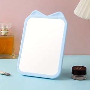 Chique Draagbare Make-up Spiegel - Kleurrijk, Eenvoudig Ontwerp met Hangoptie | Medium Vierkante Kapspiegel voor Opknoping Onderweg, Badkamerspiegels voor aan de Muur