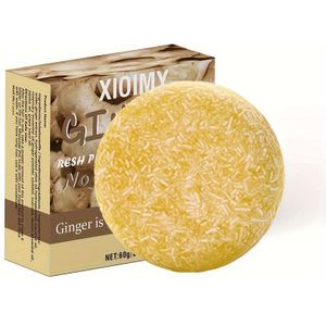 2.116oz gember shampooseep; Diep hydraterend en verzachtend, voedt en maakt het haar zachter, en glanzender, geschikt voor alle haartypes, XIOIMY