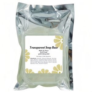 1 Zak 250g Transparante Zeepbasis | SLS Vrij, Ongeparfumeerd, Makkelijk te Snijden, Smelten en Gieten Zeepbasis, Geschikt voor Alle Huidtypes