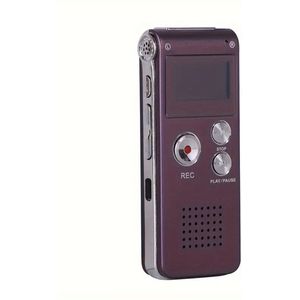 1pc 8gb With Mp3 Player, Rechargeable Lithium Polymer Battery, 6 Recording , Voice Activated (var), Up To 650 Hours Audio Recording Capacity, Voice Recording Device