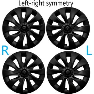 4 stuks voor for TESLA Model 3 2017-2023 ABS 18-Inch Cyclone Symmetrische Wieldoppen, Volledige Wikkeling, Hoge Kwaliteit Duurzaam, Links-Rechts Spiegelontwerp