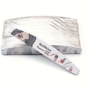 50st Half Moon100 180 240 Grit Nagelpolijstvijlen, Schuurstrip Wrijfstrip, Dubbelzijdige Polijststrip Nagelvijlen, Mini Vingernagelvijlen, Manicure Pedicure Tool
