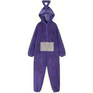 Gezellige Cartoonfiguur Hoodie Onesie Pyjama's - Ultra-Zachte Slaapkleding voor Volwassenen, Kleurrijke Winterdeken met Knopen, Alleen Handwas
