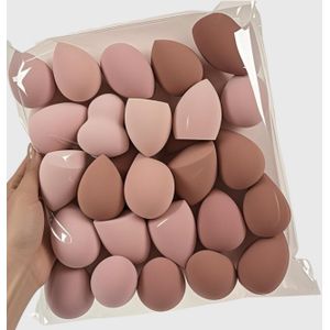 8-delige Professionele Make-up Sponsset voor , Meerkleurig met Willekeurige Vormen, Geschikt voor Vloeibare en Poeder Foundation, Hoogwaardige Sponsjes voor een Foutloze Toepassing