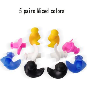 10st Siliconen Oordopjes, Geschikt voor Zwemmen, en Watersporten, Herbruikbaar en Comfortabel, 1 Paar van Kleur, Waterdichte Zachte Siliconen Oordopjes, Valentijnsdag Kerst Verjaardagscadeau