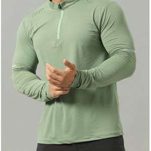 Lange mouwen sportshirt voor heren, sneldrogend en lichtgewicht