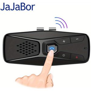 JaJaBor Draadloze Auto Speakerphone met Microfoon, Automatische Uitschakeling en Verbinding, Spraakassistentie met Clip