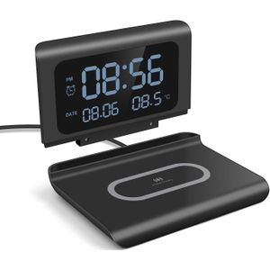 Simple Clock Alarm Clock Integrated Wireless Charger Removable Suitable For Iphone16/15/14/13 Series, Suitable For Galaxy S24/s23/s22 Wireless Charging Station