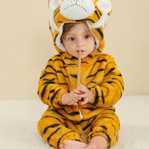 Kleine Baby Schattige Cartoon Dieren Lange Mouw Met Capuchon Romper Onesie Jongeren Feest Casual Bodysuit voor Lente En Herfst Winter