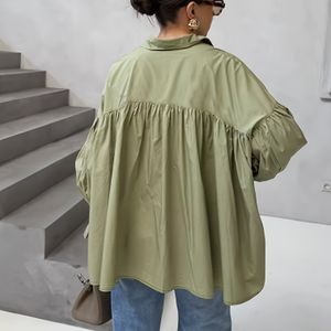 Modieuze Dames Casual Overhemd met Kraag en Mouwen, Kleur en Knoopsluiting voor een Stijlvolle, Ontspannen en Comfortabele Pasvorm, Geschikt voor Buiten in Lente, Zomer en Herfst