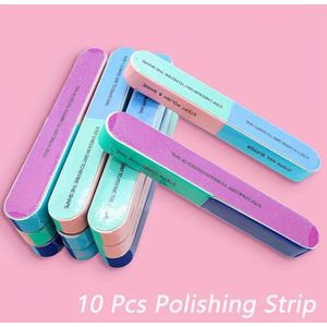 10 stuks/pak 14cm (5.51 inch) 7-zijdige nagelbufferfile Professionele nagelbufferfile Manicuregereedschap Polijststrip Polijstnagelaccessoires Set Professioneel/Individueel/Nagelsalon