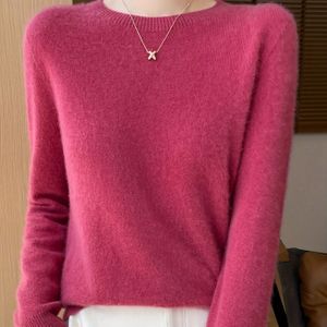 100% Wol Herfst en Winter Dames Coltrui met Ronde Hals Warme Lange Mouwen Elegante Pullover