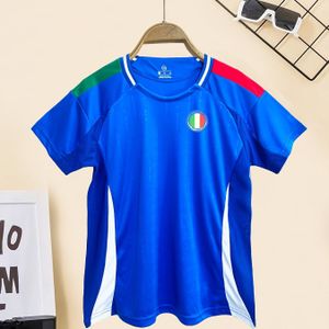 Ademend Voetbalshirt voor Heren - Blauw & Rood Kleurblok Ontwerp met Italiaanse Vlag Accenten, Korte Mouwen Ronde Hals voor Voetbal, Volleybal, Feestjes & Casual , Duurzame Sportkleding