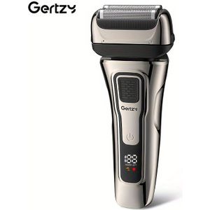 Heren oplaadbaar elektrisch scheerapparaat met zwevende kop, intelligent digitaal display, scherp mes zonder haarresten, IPX6, geschikt voor reizen en dagelijks gebruik als Vaderdagcadeau