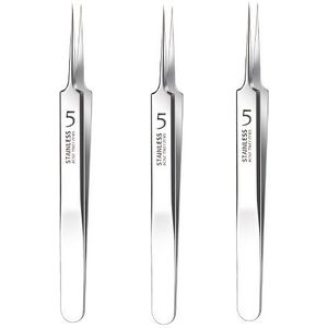 3 stuks, roestvrijstalen celklemmen, laboratoriumcel pincetten