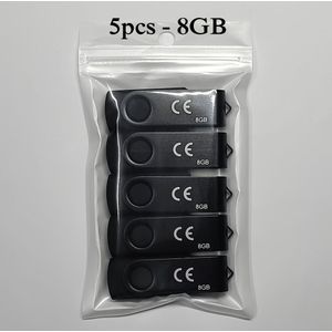 5 stuks klassieke zwarte clip USB-flashdrives 256MB-32GB, lasergeprinte label, USB 2.0, duurzaam en stijlvol voor dagelijkse gebruik, clipopslag, minimalistisch ontwerp, metalen afwerking