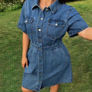 Plus Size Zomerjurk met Korte Mouwen voor Vrouwen