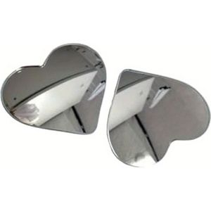 1 Paar Hart Blind Spot Spiegel, Hartvormige Blind Spot Spiegels Voor Auto's, Auto Framless Blind Spot Spiegel 360 Graden Brede Hoek Convex Spiegel Fan Vorm Blindspot Achteruitkijk Parkspiegel