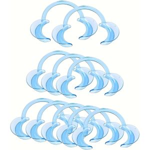 10st Wanghouder Mondhoekhouder voor Mondopener Uitdaging, Tandheelkundige C-Vorm Mondopener voor Tanden (Blauw)