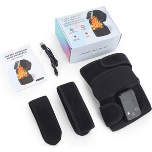 Oplaadbare Verwarmde Vibrerende Massage Kniebeschermers, Multifunctionele Elektrische Verwarmende Schouder- en Knie Massager, USB Oplaadbare Knie Massager met Instelbare Temperatuur in Niveaus.