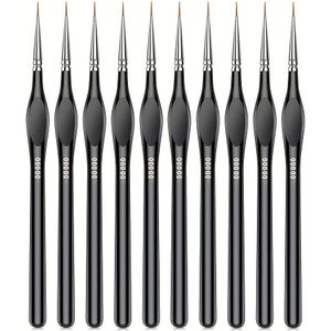 10//15 stuks Micro Verfkwast Set | Detailverfkwasten voor Kunst en Schilderen met Nylonharen | Professionele Kleine Micro Kwasten voor Acryl, , Beelden en Modellen