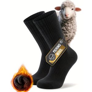 1 Paar Heavy-Duty Thermische Ski Wandel Sokken - Ultra-Warme Winter Sokken met Dikke Merino Wol, Anti-Slip Grip, voor Skiën, Wandelen, Hardlopen, Gym