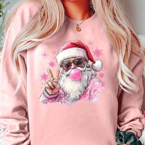 Santa Claus Kersttrui, Crew Neck Casual Sweatshirt, Winter En Herfst, Dameskleding