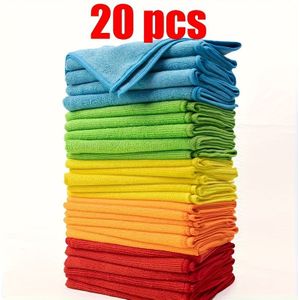 (50/20/10/5 stuks) 1200-Wash Ultra-Fijne Microvezel Schoonmaakdoeken | Hoogwaardig, Super Absorberend & Streepvrij | Chemievrij, Ideaal voor Autowassen & Sieradenverzorging Willekeurige kleur