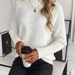 Elegante V-hals trui voor dames - Zacht, dik, lange mouw, essentiële laag voor herfst/winter - Perfecte textuur, kleur ontwerp, universele dagelijkse dracht